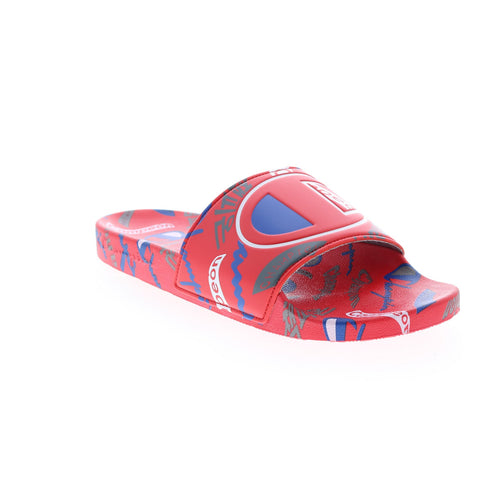Champion IPO international CP101739M Mens Red Synthetic Slides Sandals Shoes