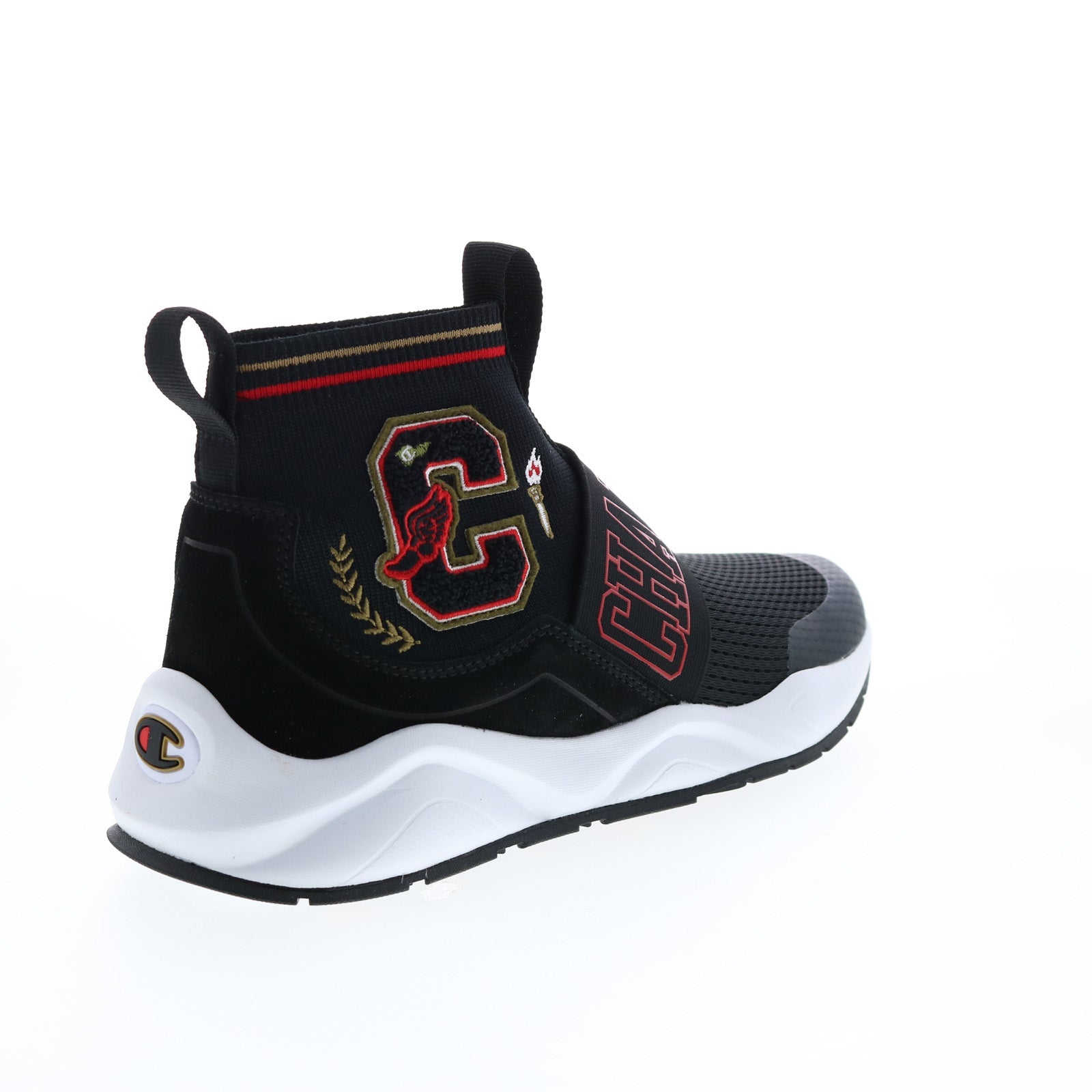 black and gold champion shoes
