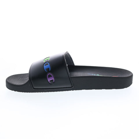 Champion IPO Rainbow C CPS10436M Mens Black Synthetic Slides Sandals Shoes