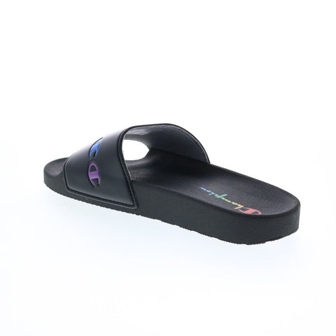 Champion IPO Rainbow C CPS10436M Mens Black Synthetic Slides Sandals Shoes