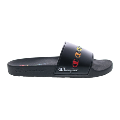 Champion IPO Rainbow C CPS10436M Mens Black Synthetic Slides Sandals Shoes