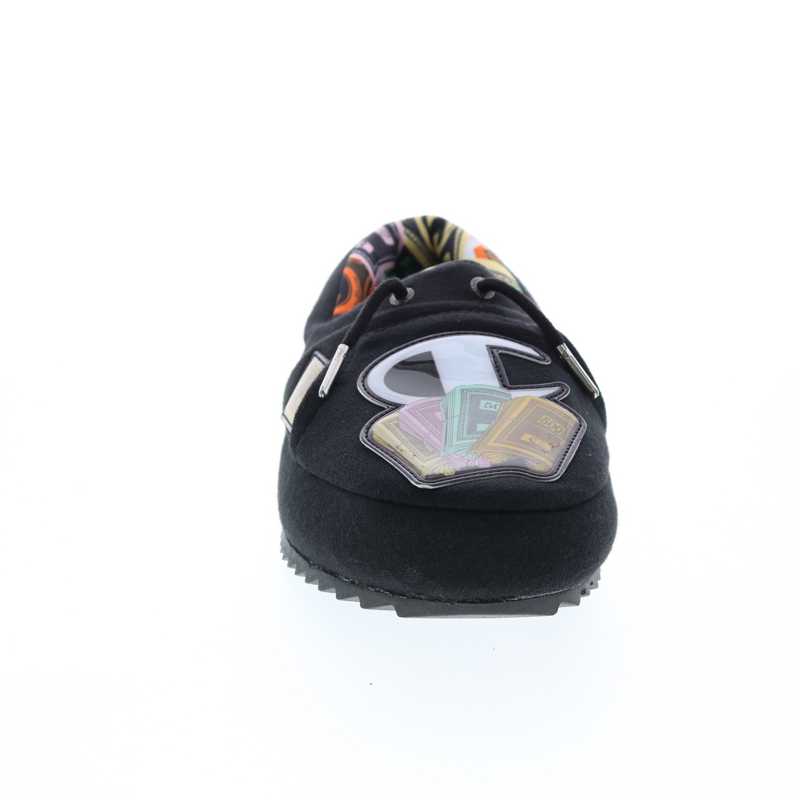 Champion Monopoly Black Slip-On Slippers with Green and Orange Money Print Champion University Monopoly Stacks CPS10563M Mens Black  main image 3
