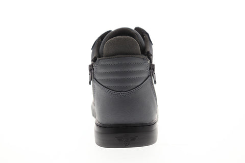 Creative Recreation Adonis Mid Mens Gray Leather Zipper Lifestyle Sneakers Shoes