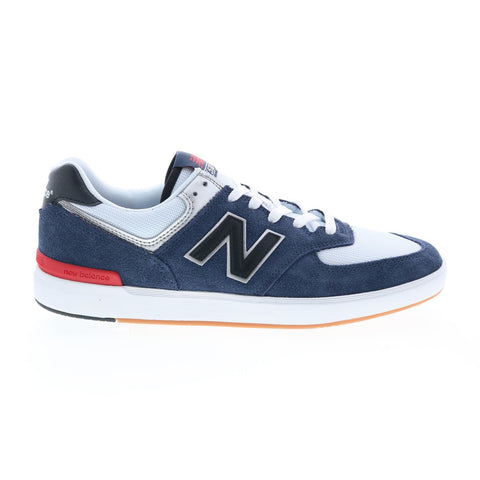 New Balance 574 Court CT574NVY Mens Blue Suede Lifestyle Sneakers Shoes
