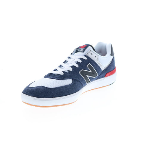 New Balance 574 Court CT574NVY Mens Blue Suede Lifestyle Sneakers Shoes
