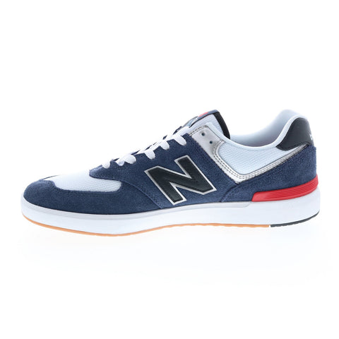 New Balance 574 Court CT574NVY Mens Blue Suede Lifestyle Sneakers Shoes