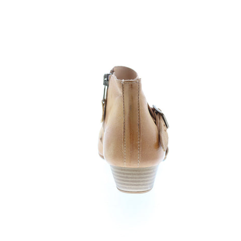 Miz Mooz Current Womens Brown Leather Heeled Sandals Shoes