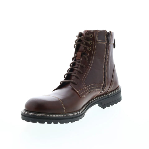 Crevo Rye CV1853-225 Mens Brown Leather Zipper Casual Dress Boots