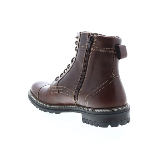 Crevo Rye CV1853-225 Mens Brown Leather Zipper Casual Dress Boots