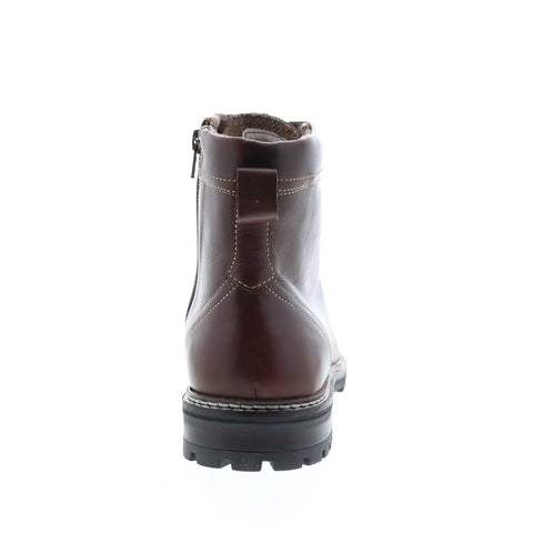Crevo Rye CV1853-225 Mens Brown Leather Zipper Casual Dress Boots