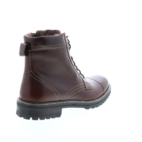 Crevo Rye CV1853-225 Mens Brown Leather Zipper Casual Dress Boots