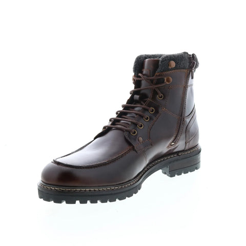 Crevo Dellwood CV1862-225 Mens Brown Leather Zipper Casual Dress Boots