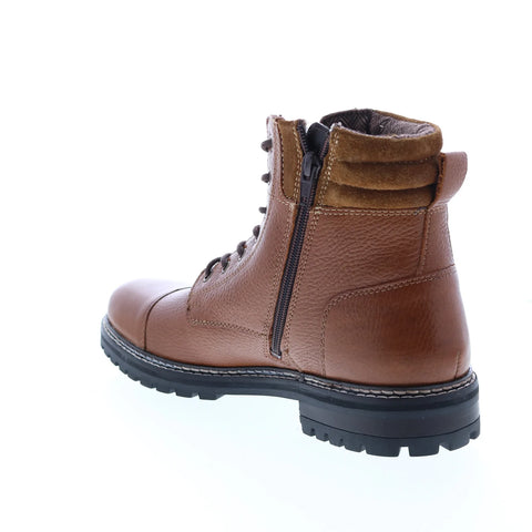 Crevo Tamarack CV1864-219 Mens Brown Leather Zipper Casual Dress Boots