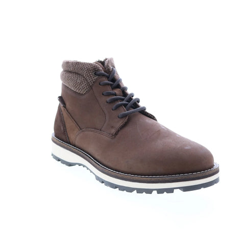 Crevo Quade CV1912-200 Mens Brown Leather Zipper Casual Dress Boots