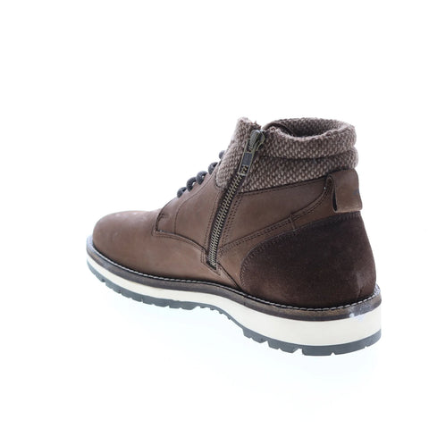 Crevo Quade CV1912-200 Mens Brown Leather Zipper Casual Dress Boots