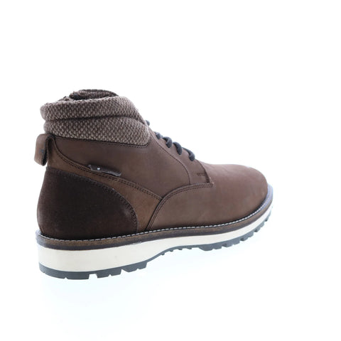 Crevo Quade CV1912-200 Mens Brown Leather Zipper Casual Dress Boots