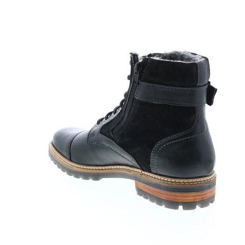 Crevo Silverton CV1923-001 Mens Black Leather Zipper Casual Dress Boots