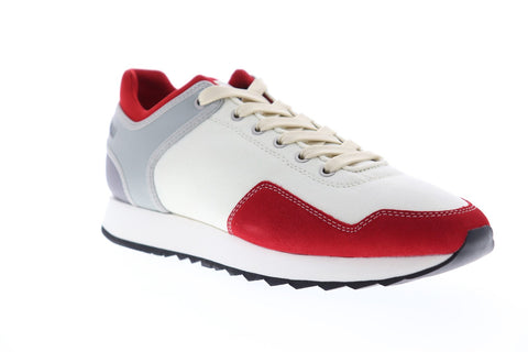 G-Star Calow Mens White Suede & Textile Low Top Lace Up Sneakers Shoes