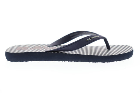 G-Star Raw Dend Hickory Aop Mens Blue Thong Flip-Flops Sandals Shoes
