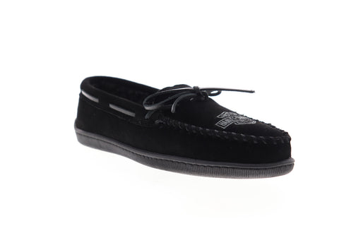 Harley-Davidson Lillie D83926 Womens Black Suede Lace Up Moccasin Flats Shoes