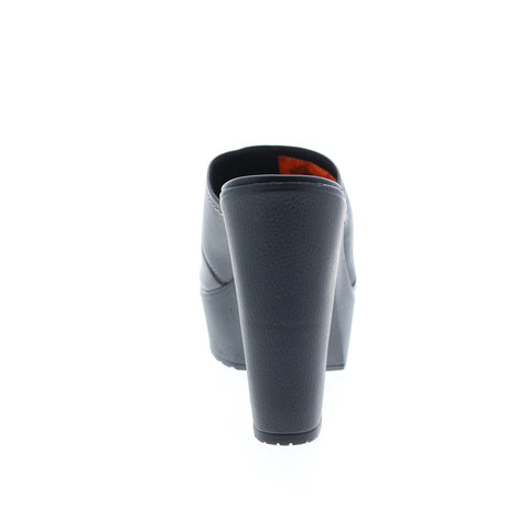 Harley-Davidson Barnes D84365 Womens Black Leather Wedges Sandals Shoes