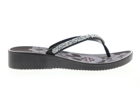 Harley-Davidson Anders D84411 Womens Black Sandals Slip On Flip-Flops Shoes