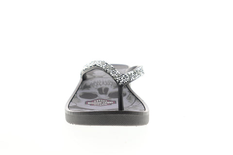 Harley-Davidson Anders D84411 Womens Black Sandals Slip On Flip-Flops Shoes