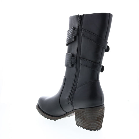 Harley-Davidson Hoyt D84553 Womens Black Leather Motorcycle Boots