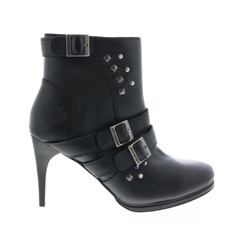 Harley-Davidson Covert D84554 Womens Black Leather Ankle & Booties Boots