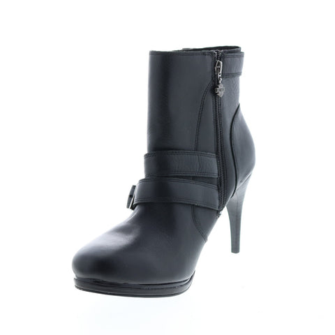 Harley-Davidson Covert D84554 Womens Black Leather Ankle & Booties Boots
