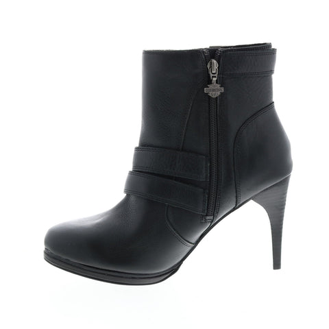 Harley-Davidson Covert D84554 Womens Black Leather Ankle & Booties Boots
