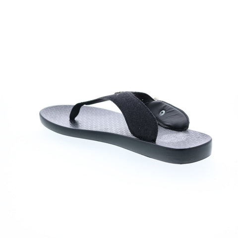 Harley-Davidson Telford D84568 Womens Black Leather Flip-Flops Sandals Shoes