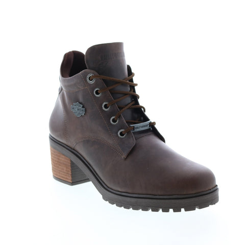 Harley-Davidson Ayers D84583 Womens Brown Leather Ankle & Booties Boots
