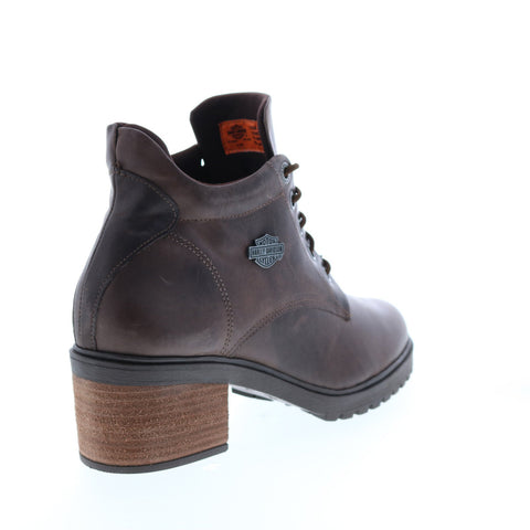 Harley-Davidson Ayers D84583 Womens Brown Leather Ankle & Booties Boots