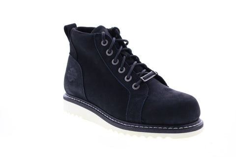 Harley-Davidson Glenora D84612 Womens Black Nubuck Motorcycle Boots
