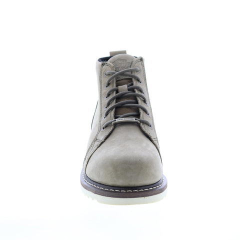Harley-Davidson Glenora D84613 Womens Gray Leather Motorcycle Boots