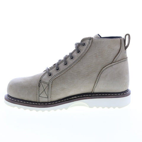 Harley-Davidson Glenora D84613 Womens Gray Leather Motorcycle Boots