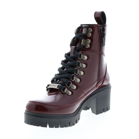 Harley-Davidson Kenwood D84618 Womens Red Leather Ankle & Booties Boots