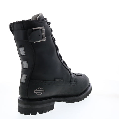 Harley-Davidson Bremerton D84646 Womens Black Leather Motorcycle Boots