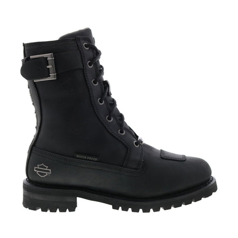 Harley-Davidson Bremerton D84646 Womens Black Leather Motorcycle Boots