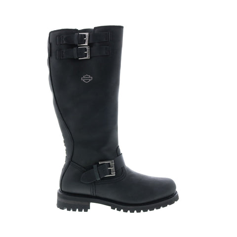 Harley-Davidson Bremerton D84647 Womens Black Leather Motorcycle Boots
