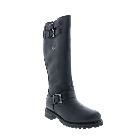 Harley-Davidson Bremerton D84647 Womens Black Leather Motorcycle Boots