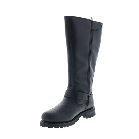 Harley-Davidson Bremerton D84647 Womens Black Leather Motorcycle Boots