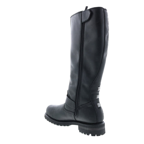 Harley-Davidson Bremerton D84647 Womens Black Leather Motorcycle Boots