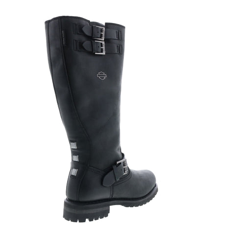 Harley-Davidson Bremerton D84647 Womens Black Leather Motorcycle Boots