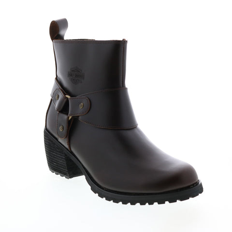 Harley-Davidson Lalanne Harness D84687 Womens Brown Leather Motorcycle Boots