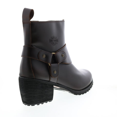 Harley-Davidson Lalanne Harness D84687 Womens Brown Leather Motorcycle Boots