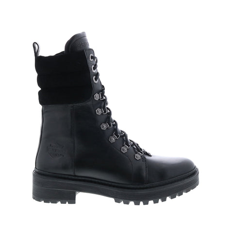 Harley-Davidson Dalwood D84694 Womens Black Leather Motorcycle Boots