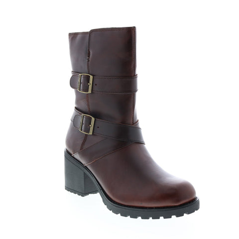Harley-Davidson Lalanne Triple Strap D84714 Womens Brown Motorcycle Boots