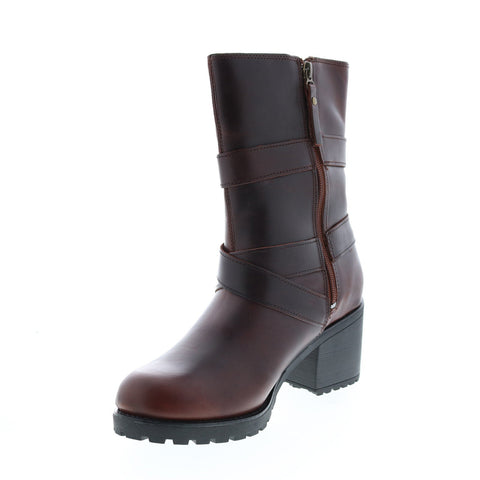 Harley-Davidson Lalanne Triple Strap D84714 Womens Brown Motorcycle Boots